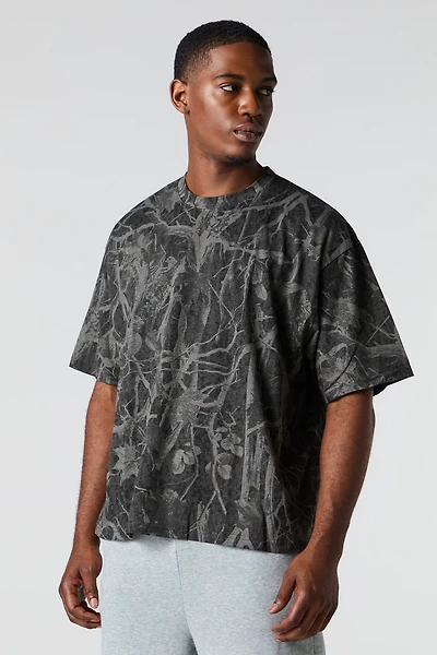 Camo Print Boxy T-Shirt