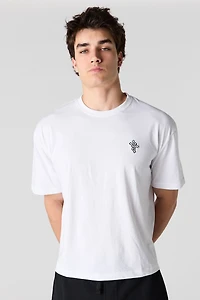 T-shirt carré avec motif brodé