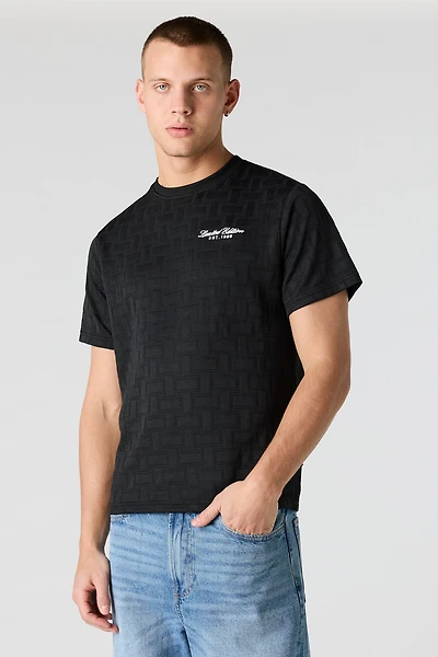 Embroidered Knit T-Shirt