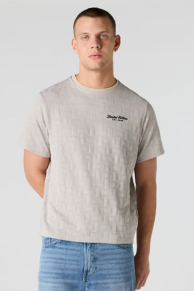 T-shirt en tricot avec motif brodé