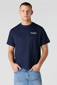 Embroidered Knit T-Shirt
