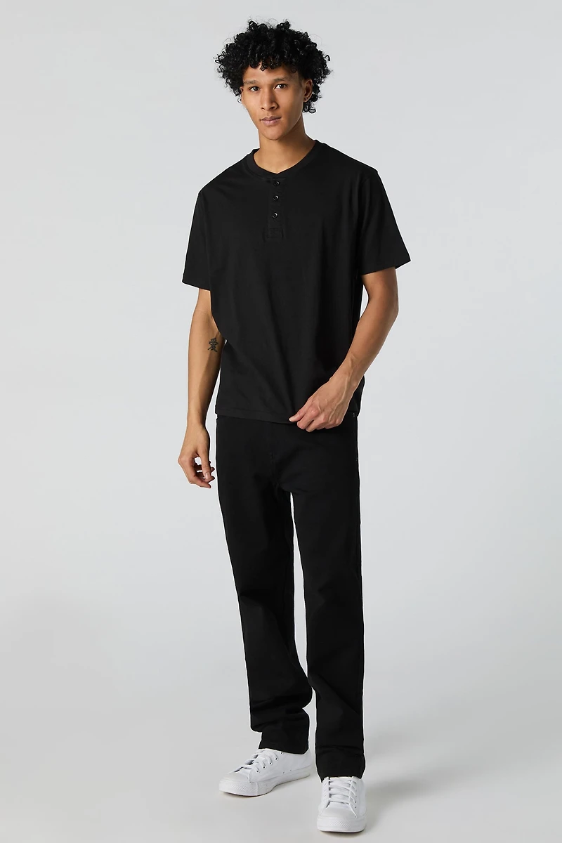 T-shirt Henley classique