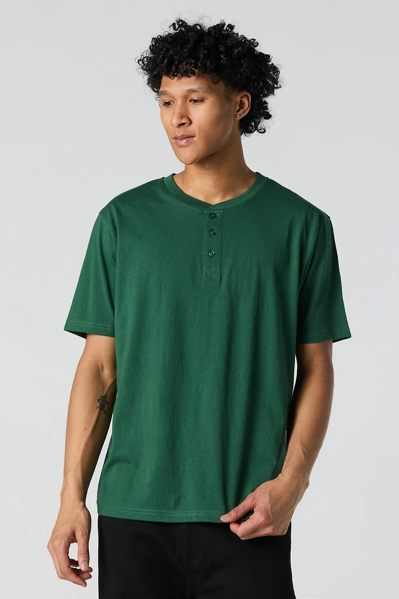 T-shirt Henley classique