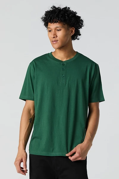 T-shirt Henley classique