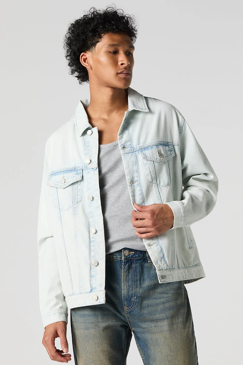 Blouson de camionneur en denim ample
