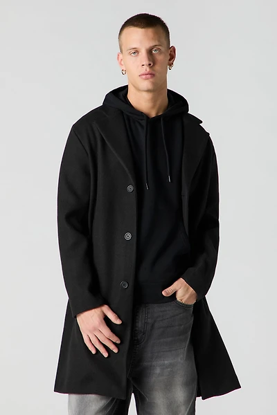 Button Front Peacoat