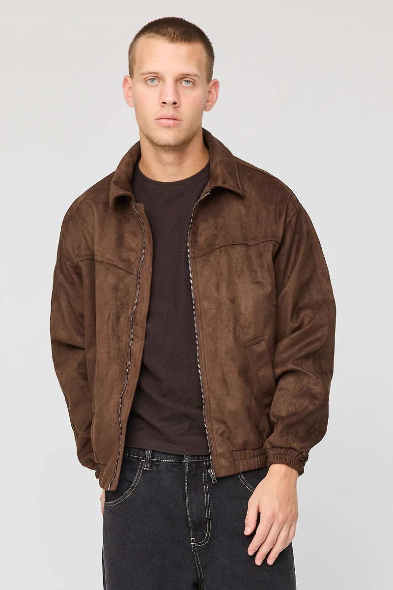 Blouson aviateur en similisuède