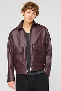 Blouson aviateur en similicuir