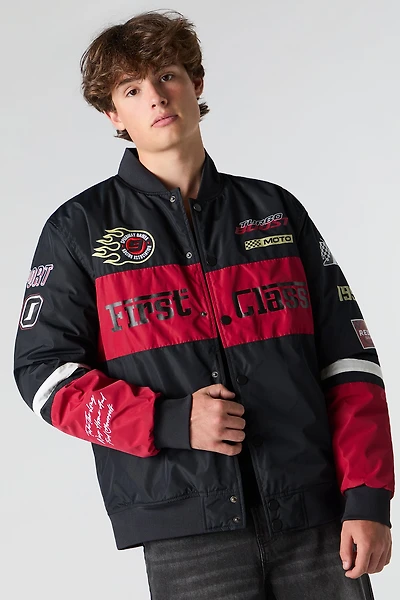 Colourblock Racing Bomber Jacket