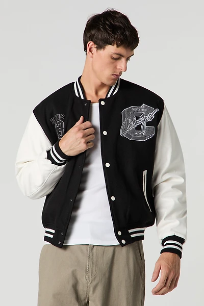 Embroidered Varsity Jacket