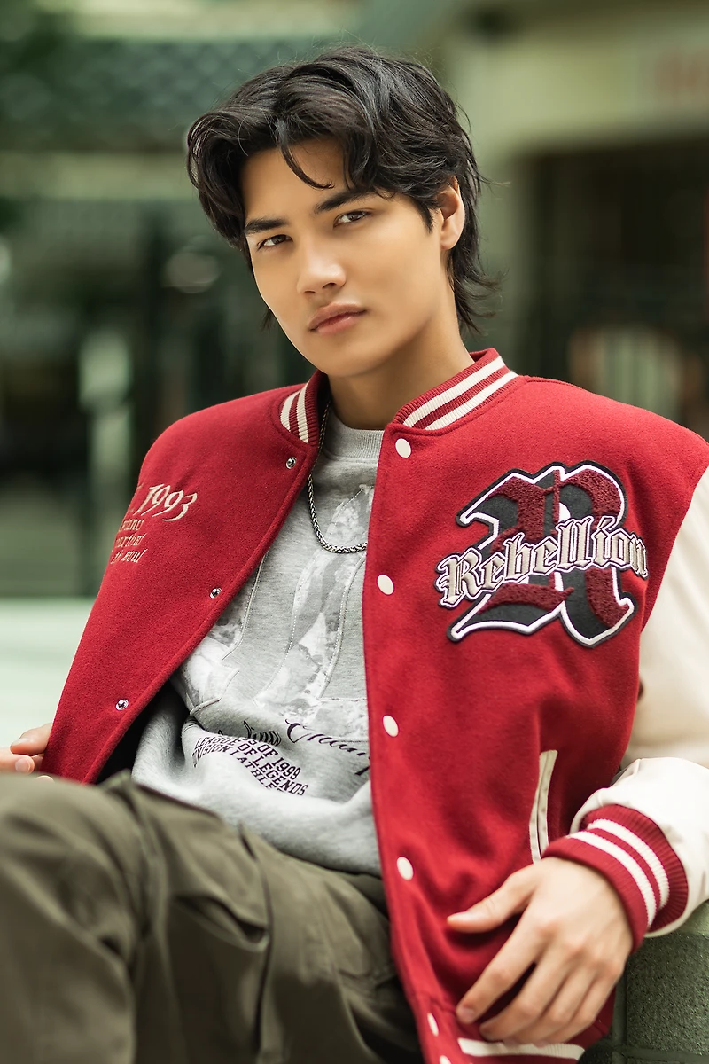 Embroidered Varsity Jacket