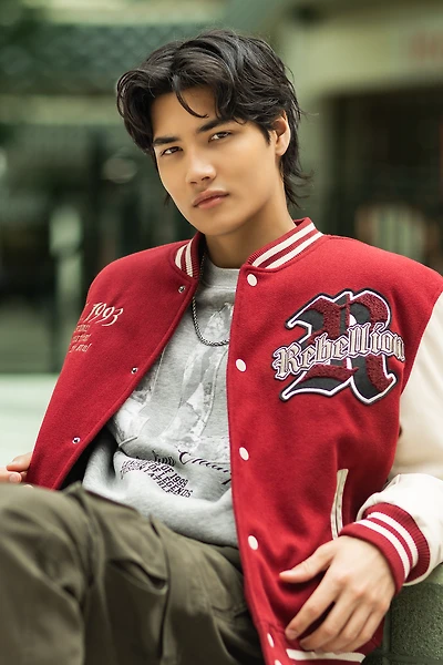 Embroidered Varsity Jacket
