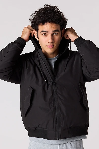 Blouson aviateur à capuchon