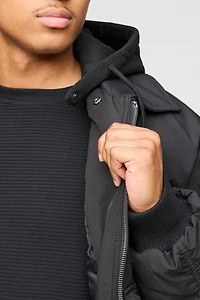 Blouson aviateur avec capuchon amovible