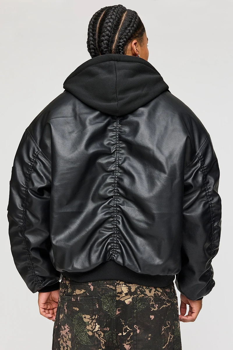 Blouson aviateur avec capuchon amovible