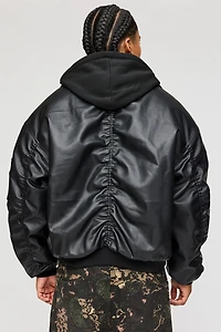 Blouson aviateur avec capuchon amovible