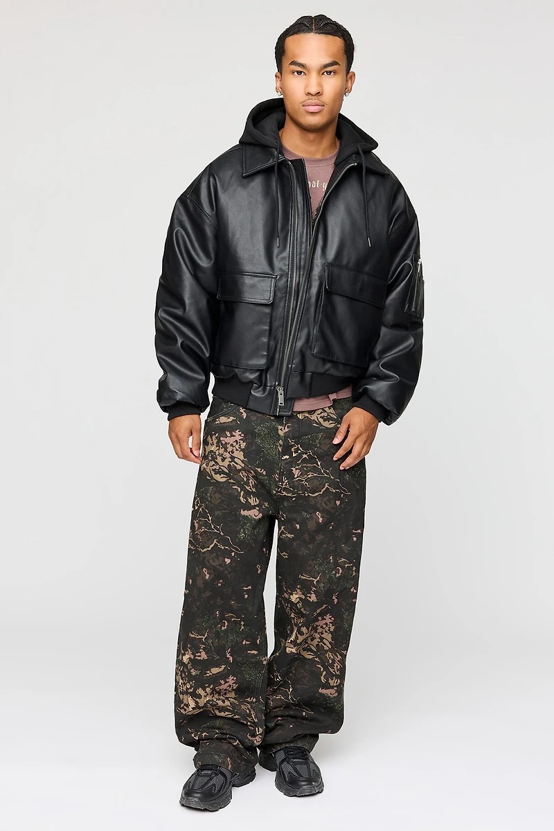 Blouson aviateur avec capuchon amovible