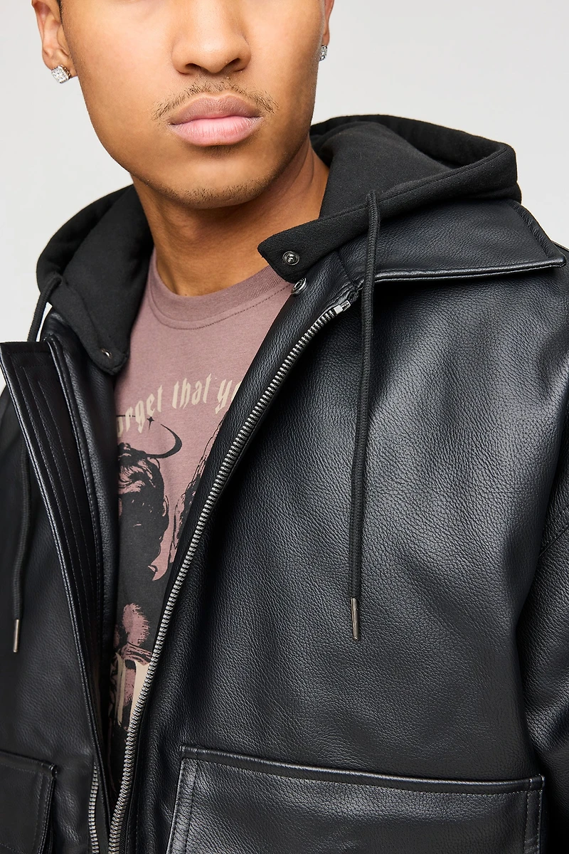 Blouson aviateur avec capuchon amovible