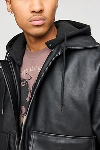 Blouson aviateur avec capuchon amovible