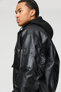 Blouson aviateur avec capuchon amovible