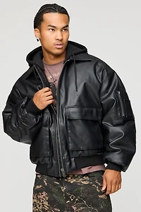 Blouson aviateur avec capuchon amovible