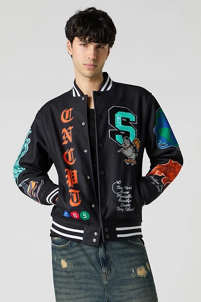 Chenille Embroidered Varsity Jacket