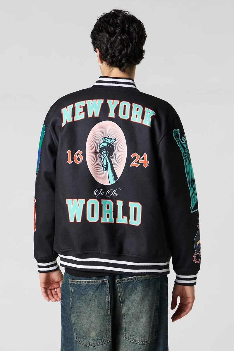 Chenille Embroidered Varsity Jacket