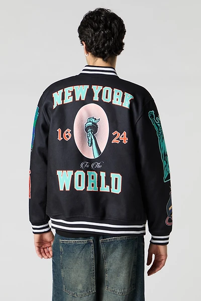 Chenille Embroidered Varsity Jacket