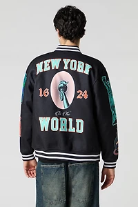 Chenille Embroidered Varsity Jacket