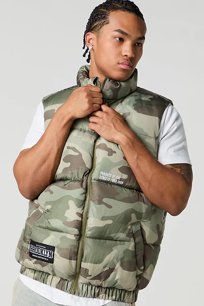 Gilet matelassé à broderie en chenille City