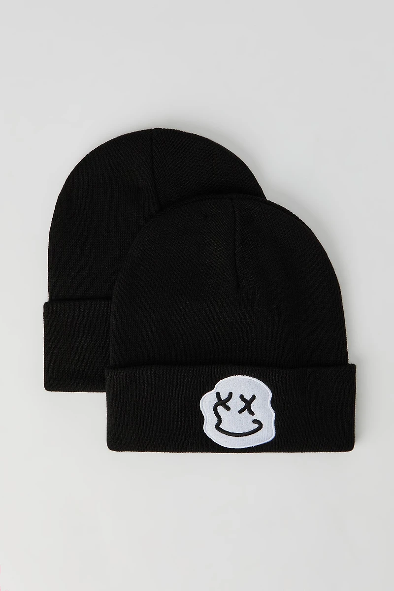 Embroidered Beanie (2 Pack