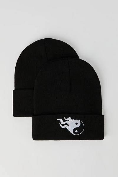 Embroidered Beanie (2 Pack