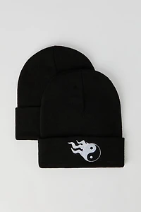Embroidered Beanie (2 Pack