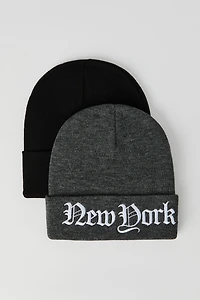 Tuque avec motif brodé (Paquet de 2