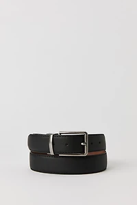 Faux Leather Reversible Belt