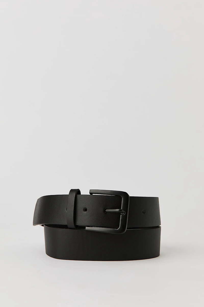 Classic Faux-Leather Belt