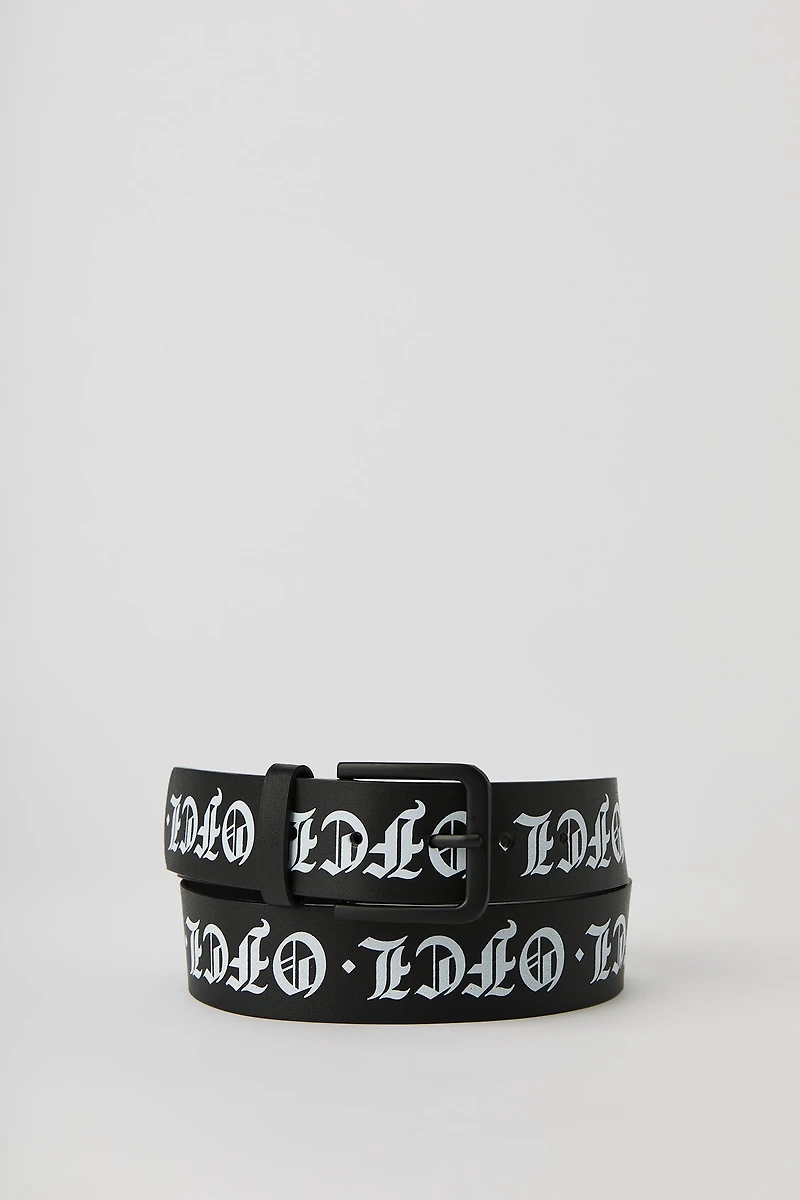 Ceinture en similicuir avec texte Gothic