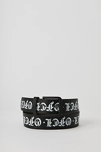 Gothic Text Faux Leather Belt