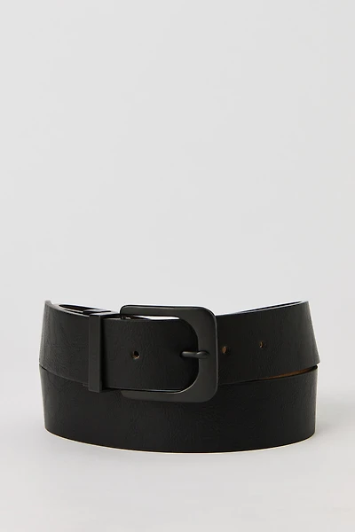 Black & Brown Faux Leather Reversible Belt