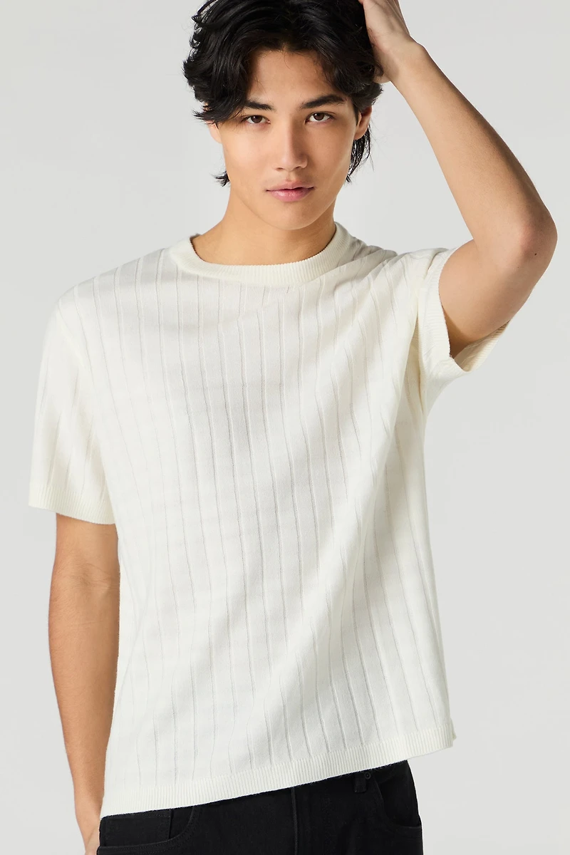 T-shirt en tricot côtel