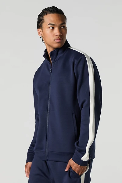 Blouson Active en scuba contrastant rayé