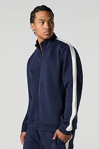 Blouson Active en scuba contrastant rayé