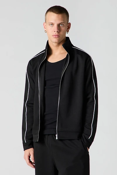 Contrast Piping Track Jacket