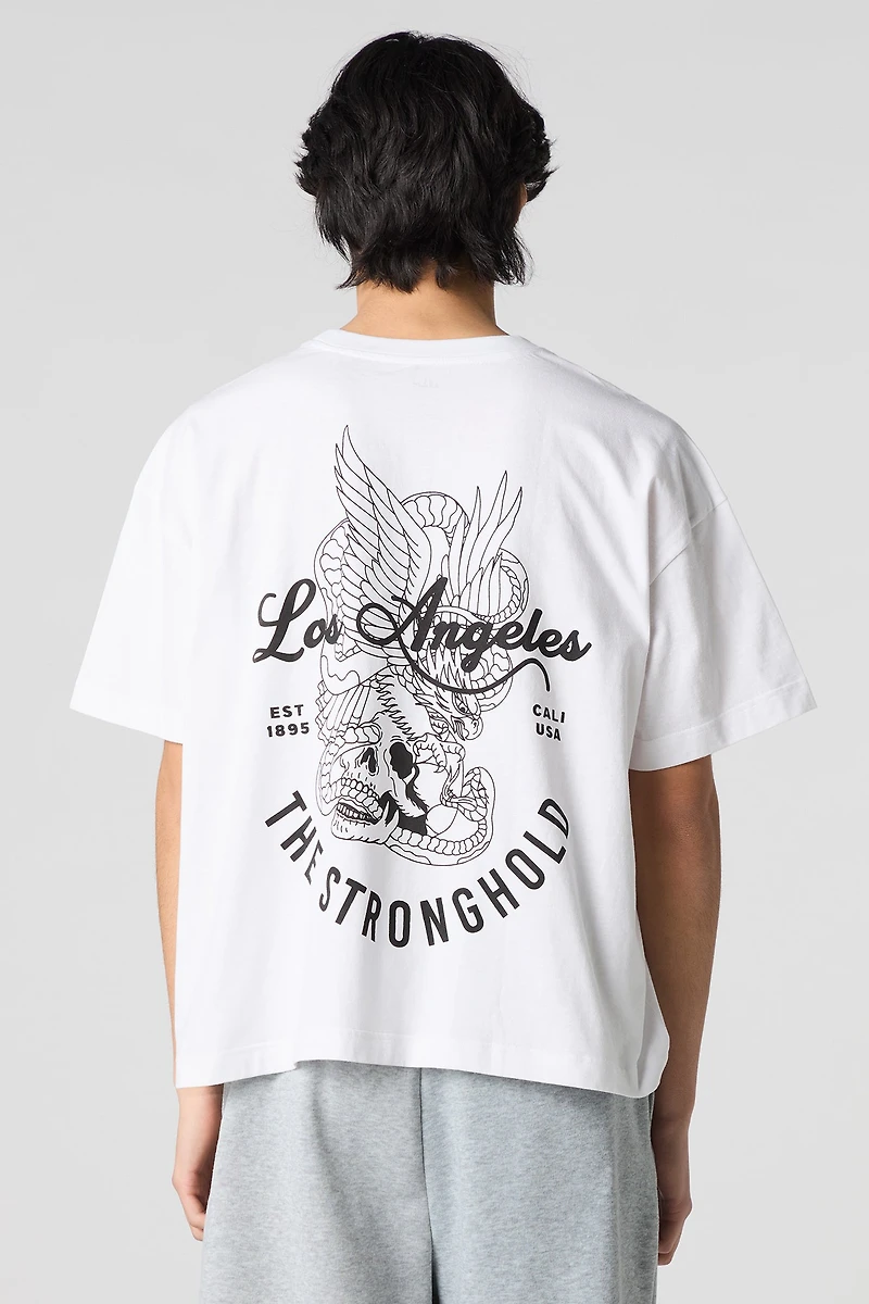 T-shirt carré à imprim