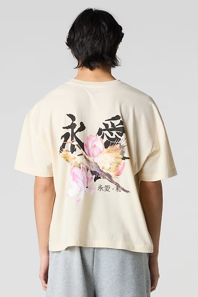 T-shirt carré à imprim