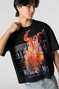 T-shirt carré à imprimé