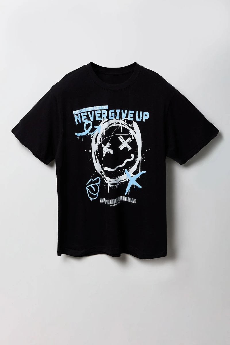 T-shirt à imprimé Never Give Up