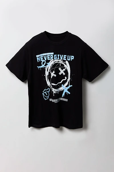 T-shirt à imprimé Never Give Up