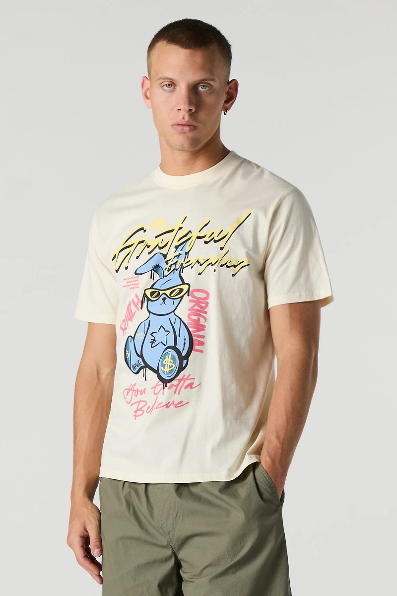 T-shirt à imprimé Grateful Bunny