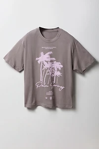 T-shirt carré à imprimé Palm Springs